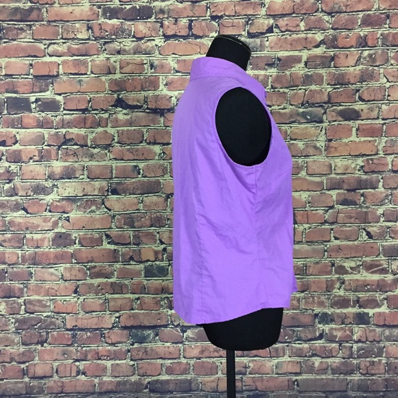 Basic Editions Purple Lavender Sleeveless Blouse - Picture 2 of 4